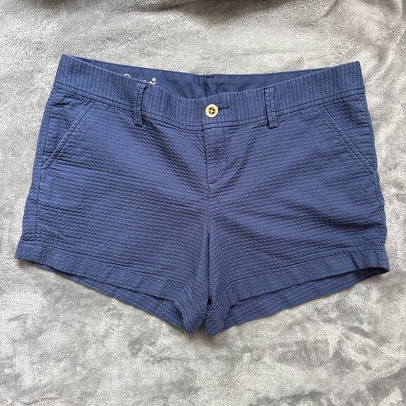 Lilly Pulitzer Shorts Women's Size 14 Navy Blue The Callahan Short - Picture 1 of 3